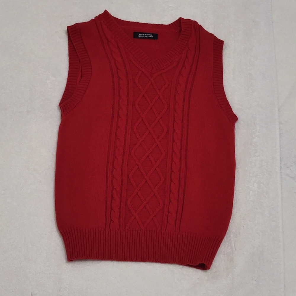 Boys Red Sweater Vest